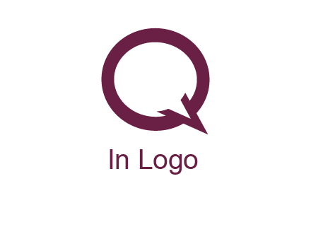 letter Q looking like text bubble