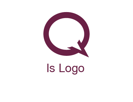 letter Q looking like text bubble