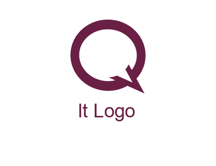 letter Q looking like text bubble