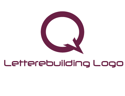 letter Q looking like text bubble
