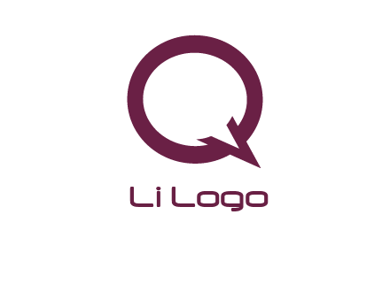 letter Q looking like text bubble