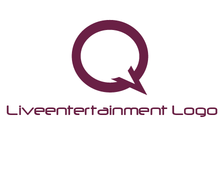 letter Q looking like text bubble