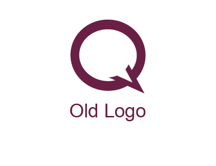letter Q looking like text bubble