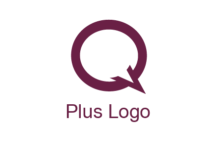 letter Q looking like text bubble