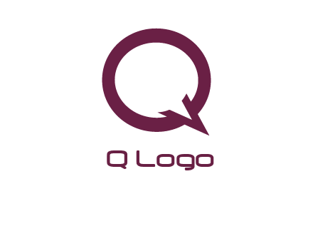 letter Q looking like text bubble