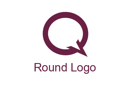 letter Q looking like text bubble
