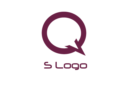 letter Q looking like text bubble