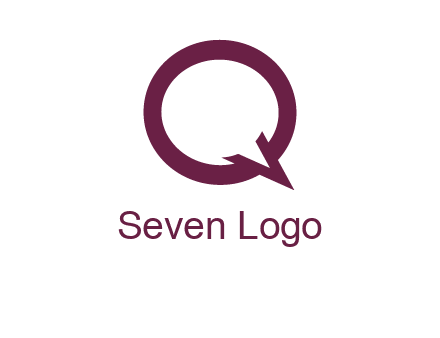 letter Q looking like text bubble