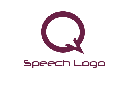 letter Q looking like text bubble