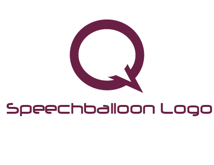 letter Q looking like text bubble