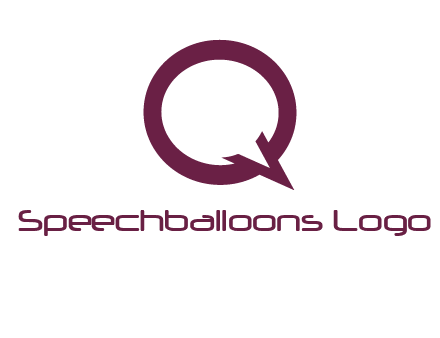 letter Q looking like text bubble