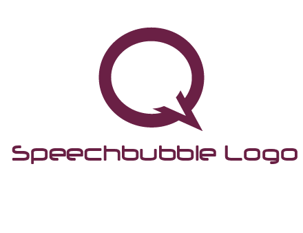 letter Q looking like text bubble