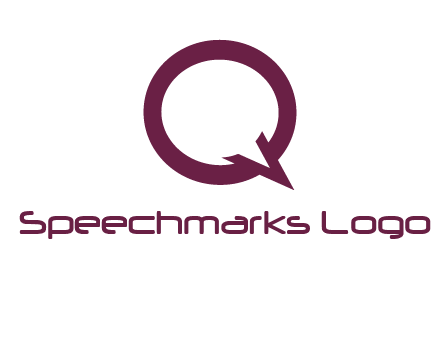 letter Q looking like text bubble