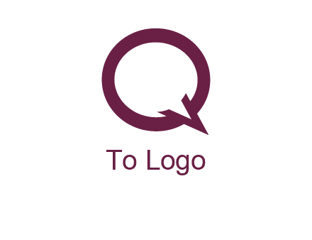 letter Q looking like text bubble