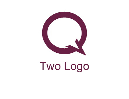 letter Q looking like text bubble