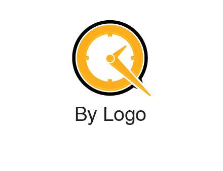 Clock icon in Letter Q logo