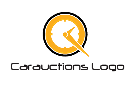 Clock icon in Letter Q logo