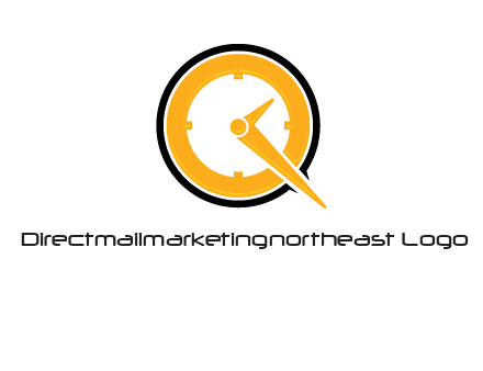 Clock icon in Letter Q logo