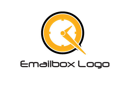 Clock icon in Letter Q logo