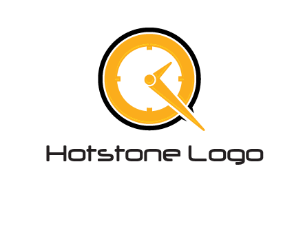 Clock icon in Letter Q logo