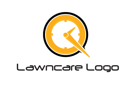 Clock icon in Letter Q logo