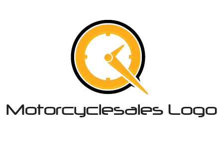 Clock icon in Letter Q logo
