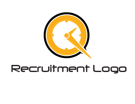 Clock icon in Letter Q logo