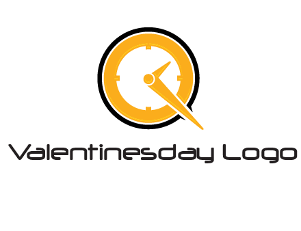Clock icon in Letter Q logo