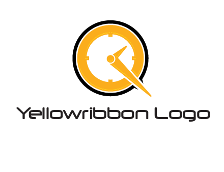 Clock icon in Letter Q logo