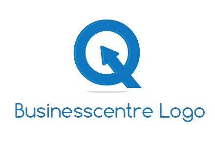 Letter Q with arrow sign