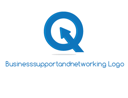Letter Q with arrow sign