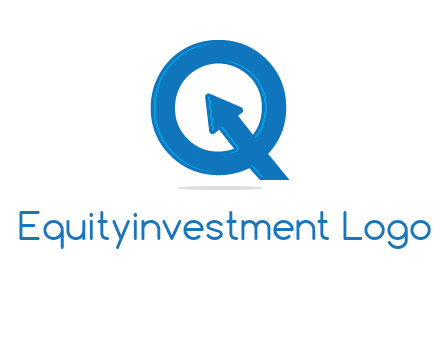 Letter Q with arrow sign