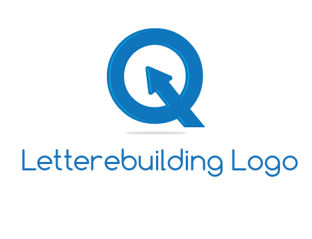 Letter Q with arrow sign