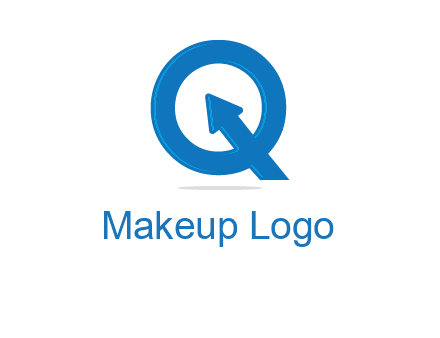 Letter Q with arrow sign