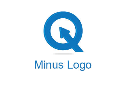 Letter Q with arrow sign