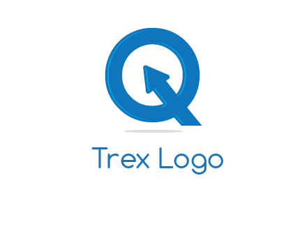 Letter Q with arrow sign