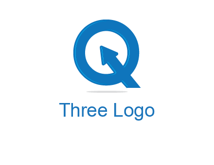 Letter Q with arrow sign