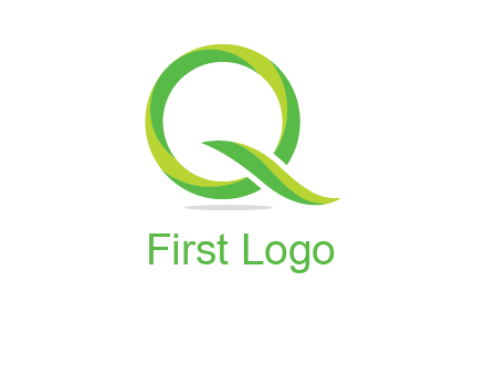 letter Q looking like leaf