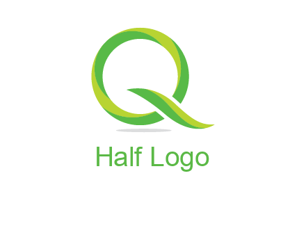 letter Q looking like leaf