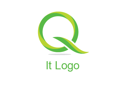 letter Q looking like leaf