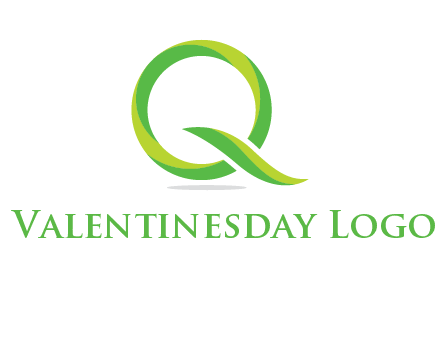 letter Q looking like leaf