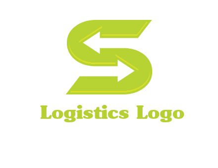 two arrow in Letter S logo