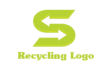 two arrow in Letter S logo