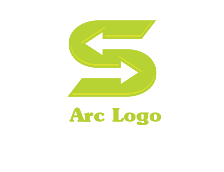 two arrow in Letter S logo