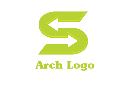 two arrow in Letter S logo