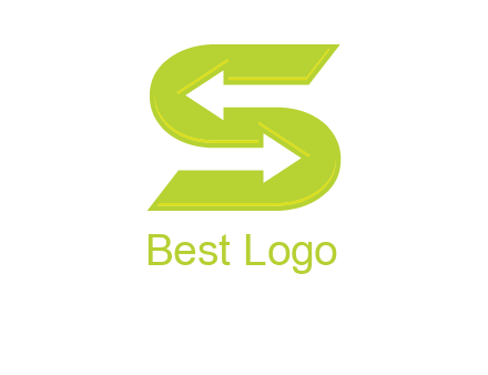 two arrow in Letter S logo