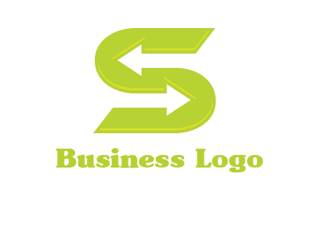 two arrow in Letter S logo