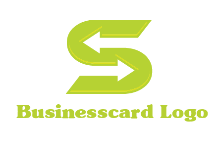 two arrow in Letter S logo