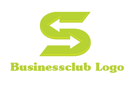 two arrow in Letter S logo