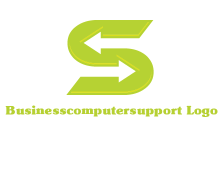 two arrow in Letter S logo